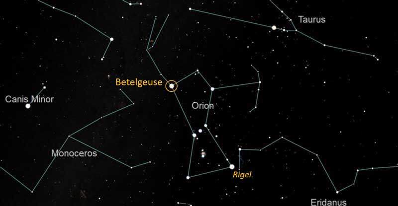 Betelgeuse star location