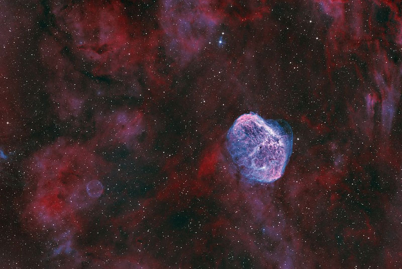 The Crescent Nebula in Cygnus