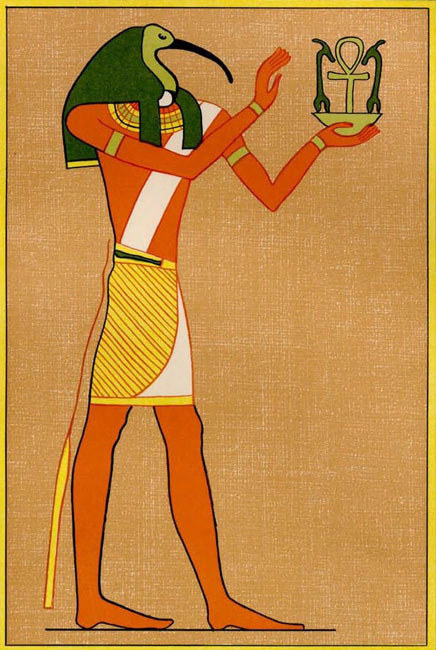 Djehuty an acient Egyptian deity with the head of the sacred Ibis