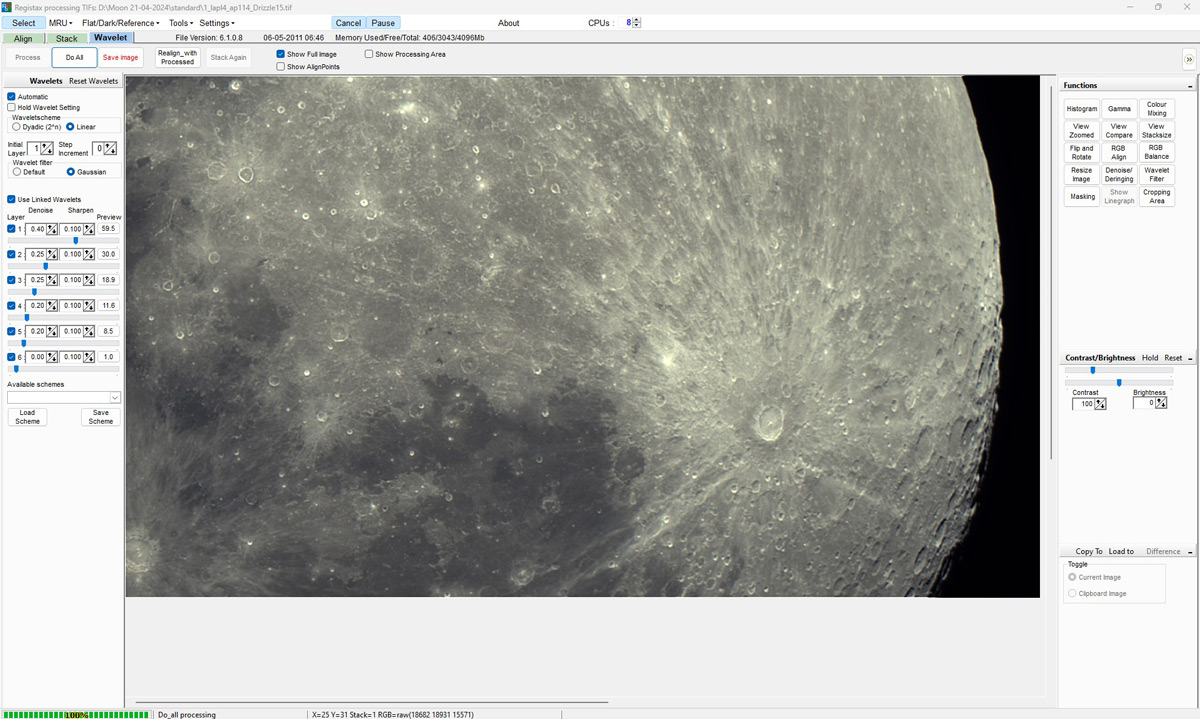 Registax6 screenshot